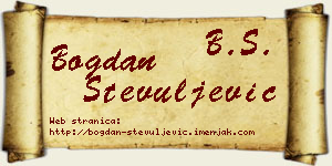 Bogdan Stevuljević vizit kartica